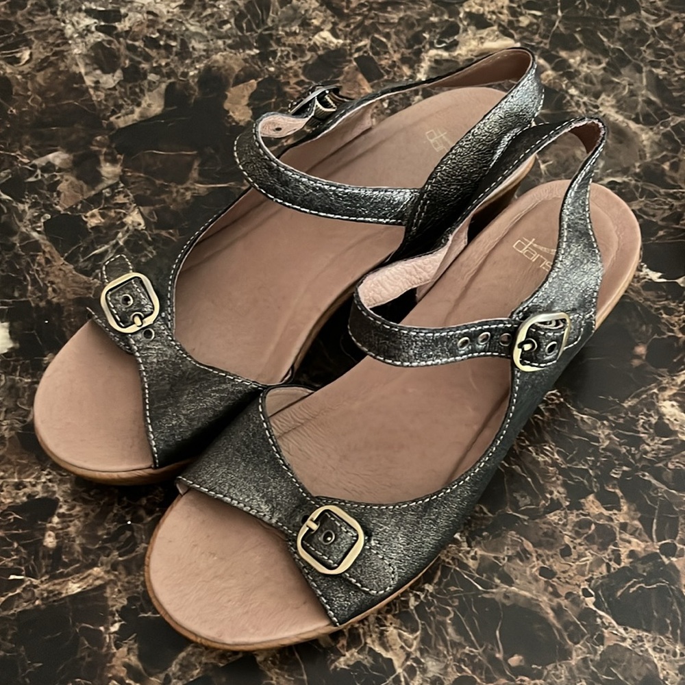 Dansko Metallic comfort sandals